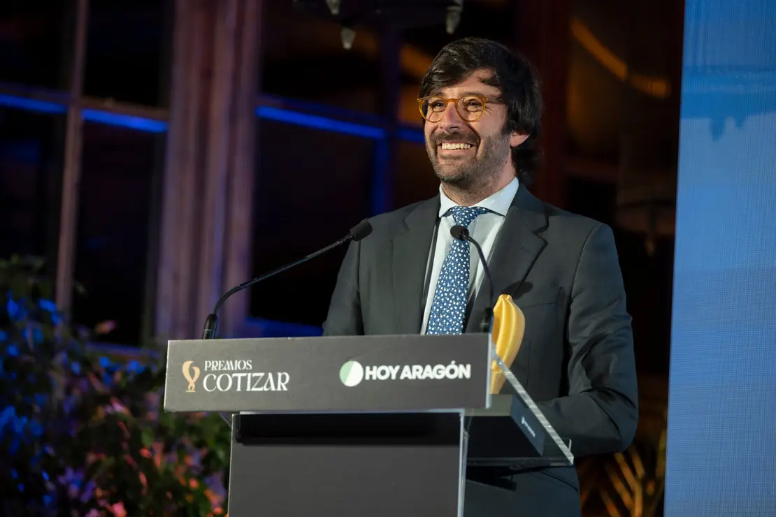 David Bl&aacute;zquez,&nbsp;responsable de Relaciones Institucionales de Infraestructura de AWS en Espa&ntilde;a, Italia y Portugal, en los Premios Cotizar de HOY ARAG&Oacute;N / Marcos Cebri&aacute;n para HOY ARAG&Oacute;N