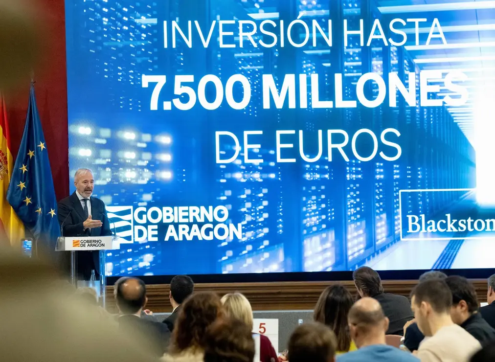 El presidente de Arag&oacute;n, Jorge Azc&oacute;n, anuncia una milmillonaria inversi&oacute;n extranjera para crear un centro de datos