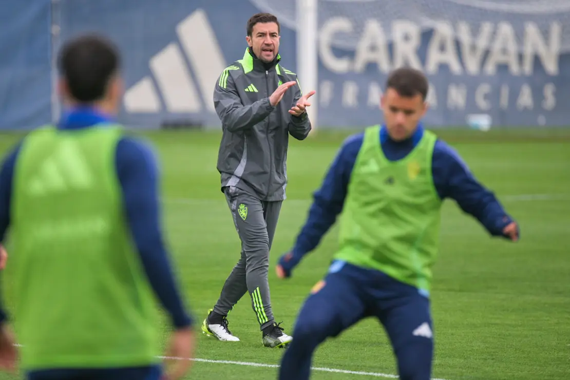 Gabi durante un entrenamiento / MARCOS CEBRI&Aacute;N