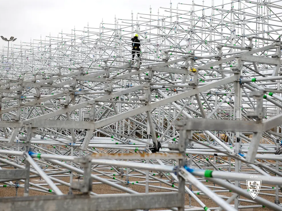 Obras en el Estadio Modular en Parking Norte / Real Zaragoza
