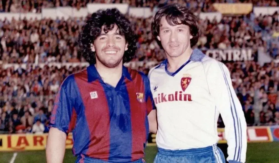 Maradona en La Romareda
