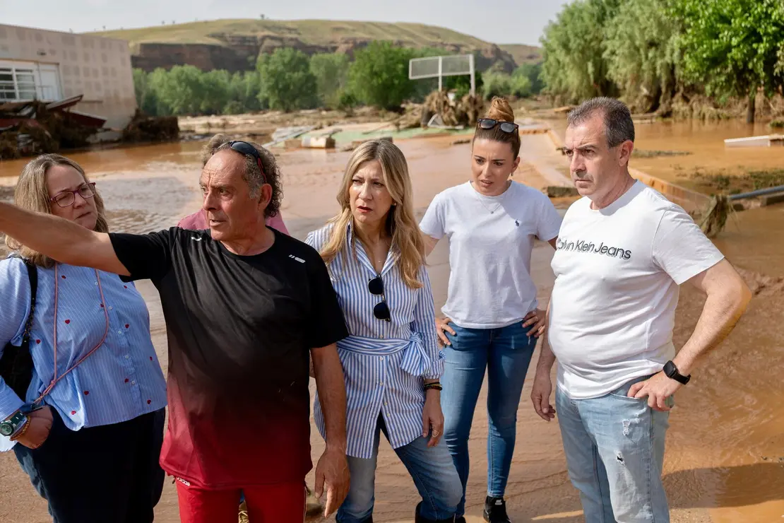 La vicepresidenta del Gobierno de Arag&oacute;n, Mar Vaquero, visita los municipios afectados ./ Fabi&aacute;n Sim&oacute;n