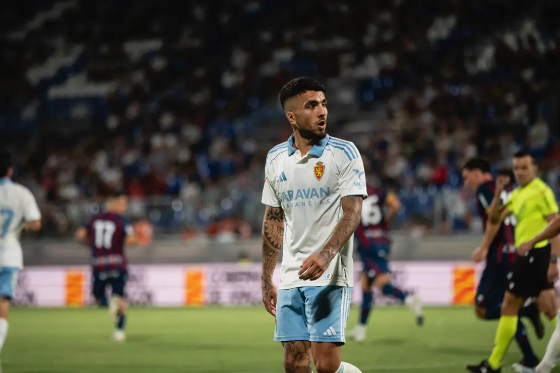 Tasende durante el Real Zaragoza - SD Huesca en el Memorial Carlos Lapetra / Marcos Cebri&aacute;n
