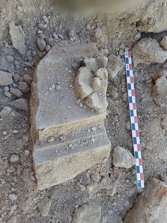 belchite-fragmento-yeseria-sigloXIV-sinagoga-medieval