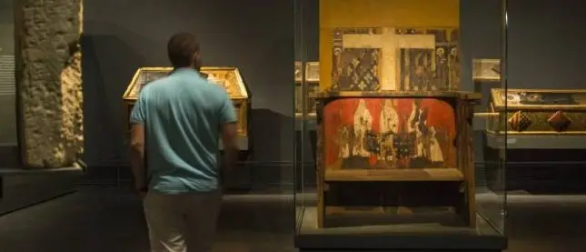 Piezas de Sijena en el museo de L&eacute;rida.