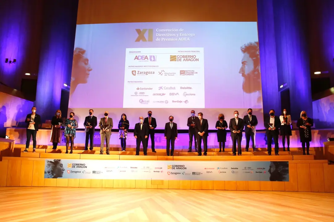 Ganadores de los Premios de la Asociaci&oacute;n de Directivos de Arag&oacute;n.