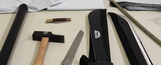 imagen de alguna de las armas que en otras operaciones han sido incautadas a miembros de bandas juveniles 
