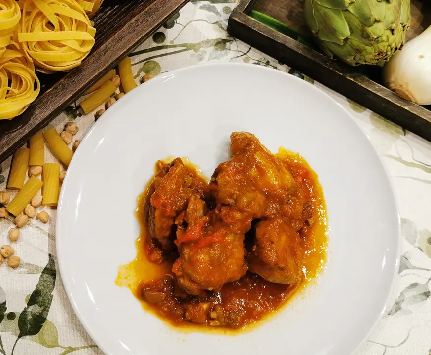 El pollo al chilindr&oacute;n es uno de los platos estrella de San Lorenzo / HA