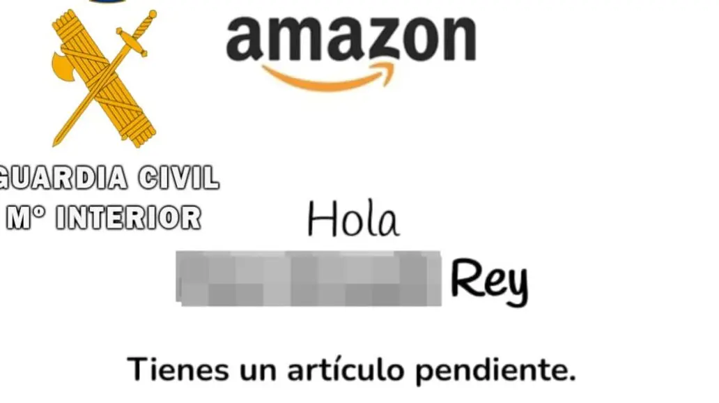 Imagen de un mensaje de la estafa haci&eacute;ndose pasar por Amazon /GC