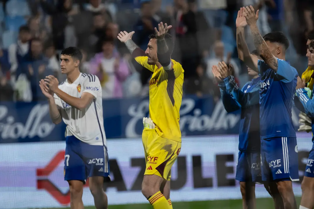 Cristian &Aacute;lvarez en La Romareda / MARCOS CEBRI&Aacute;N 
