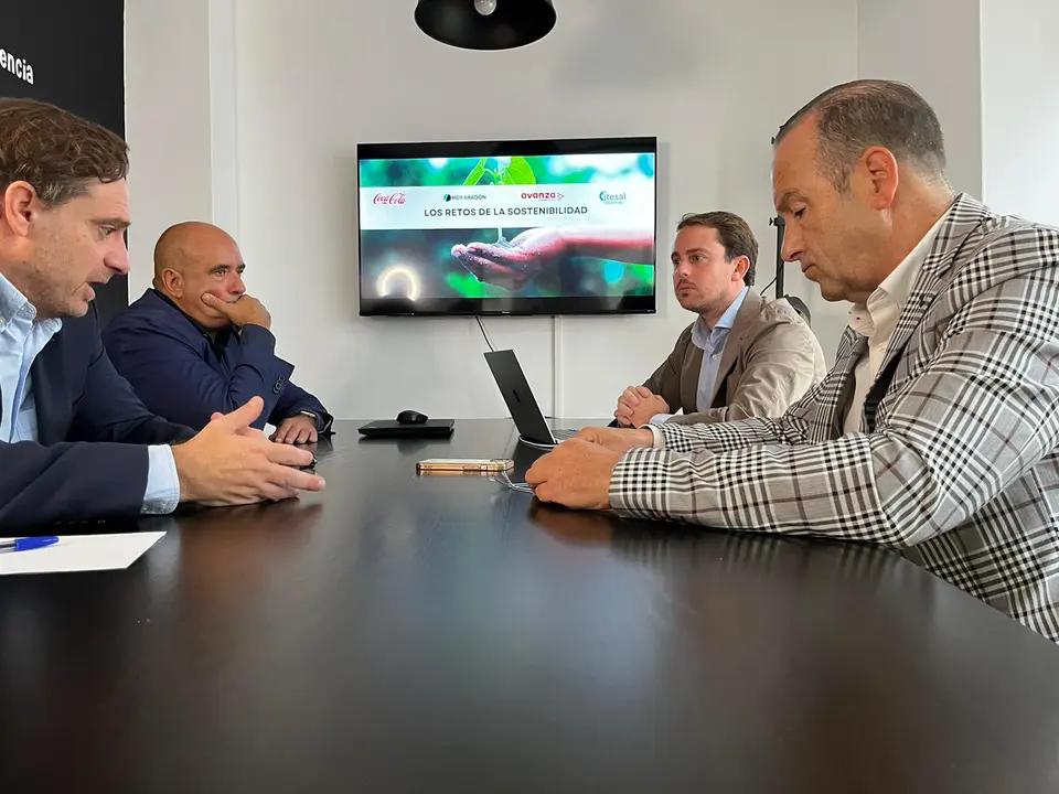 Guillermo R&iacute;os (Avanza), Fernando Anel (Coca- Cola), Alvaro Sierra (Hoy Arag&oacute;n) y Ren&eacute; Sanz (Itesal)