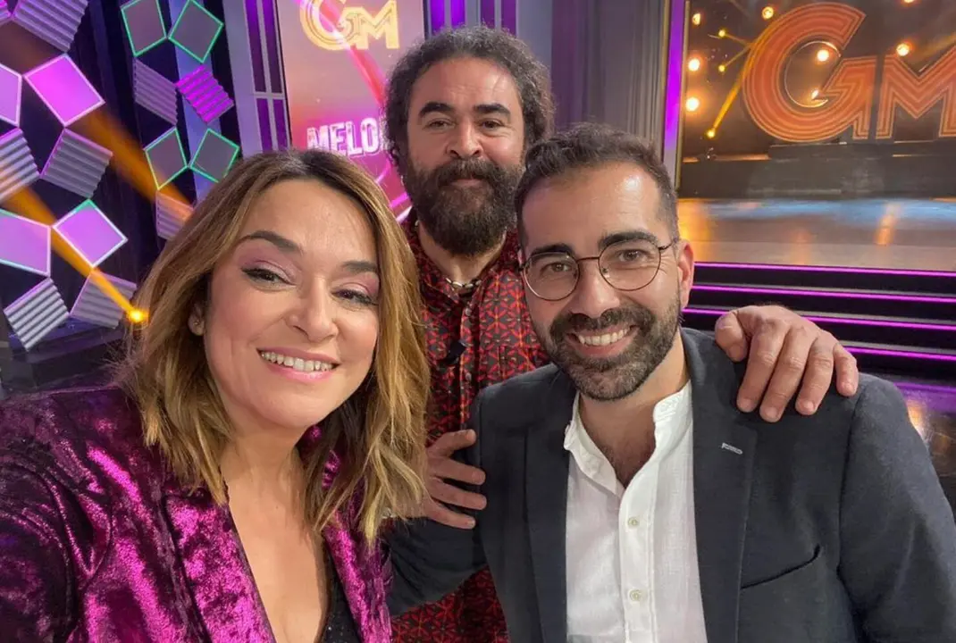 Alberto del Pozo (dcha) durante su paso por Canal Sur / A.D.P