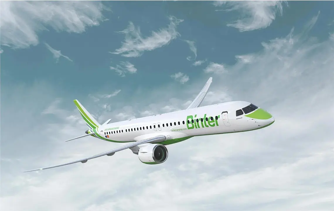 Avi&oacute;n de la compa&ntilde;&iacute;a canaria Binter.