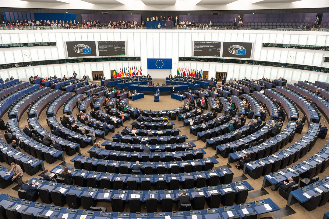 Vista del Pleno del Parlamento Europeo durante la comparecencia del presidente del Gobierno, Pedro S&aacute;nchez. / &Aacute;lex Flores-EP
