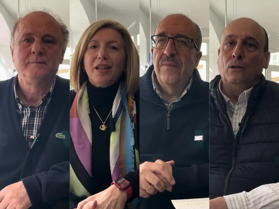 De izquierda a derecha, No&eacute; Latorre (La Almunia), Manuela Berges (Pedrola), Manolo Rando (Calamocha) y Vicente Royo (El Burgo). / MN