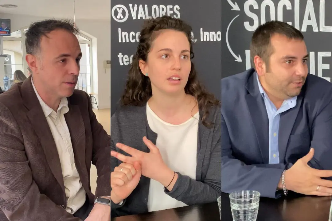 Roberto Higuero (COAATZ), Clara Lorente (Circe) y  Ignacio Lobato (Panel Sandwich)