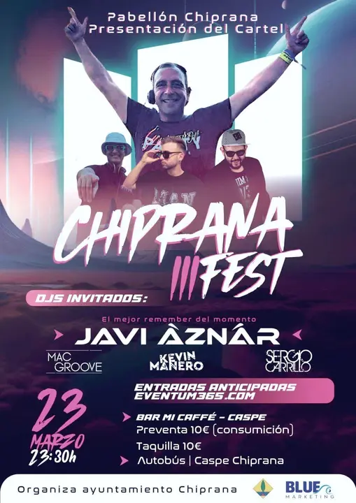 Cartel de la presentaci&oacute;n del Chiprana Fest de este s&aacute;bado, 23 de marzo.