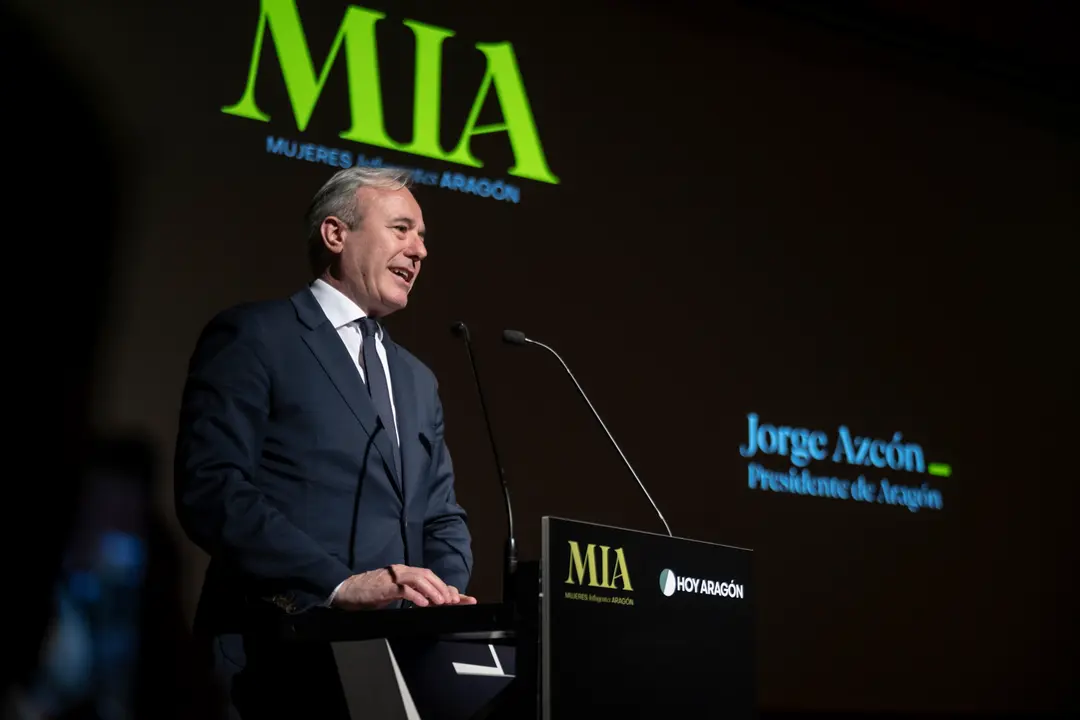 El presidente del Gobierno de Arag&oacute;n, durante la clausura de los PREMIOS MIA / HOY ARAG&Oacute;N