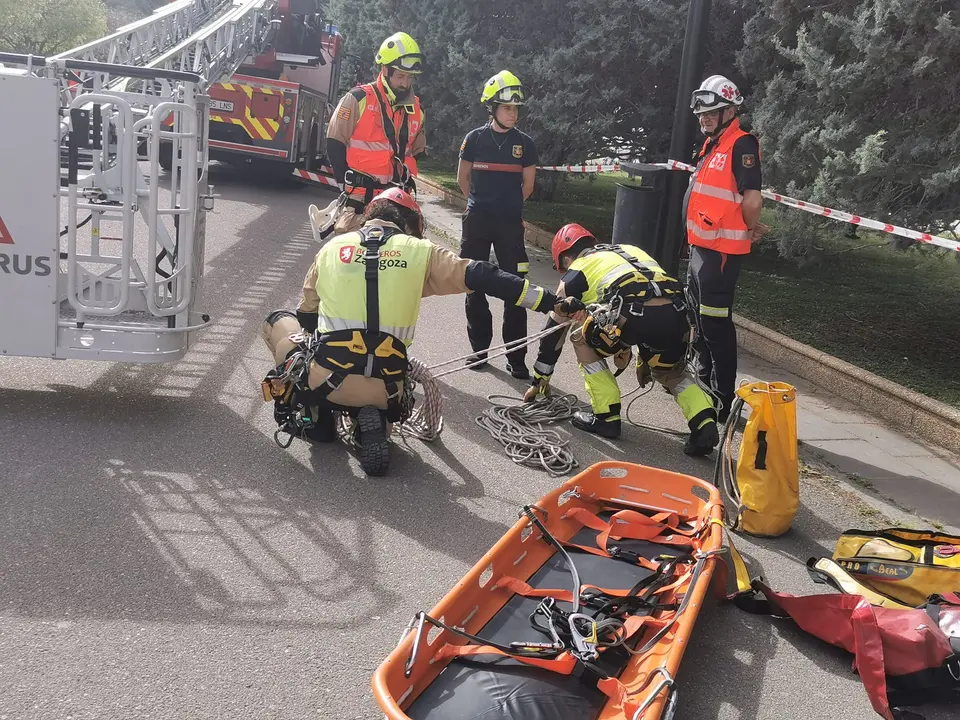 Un rescate que ha llamado la atenci&oacute;n a todos los visitantes del Parque Grande de Zaragoza / AZ