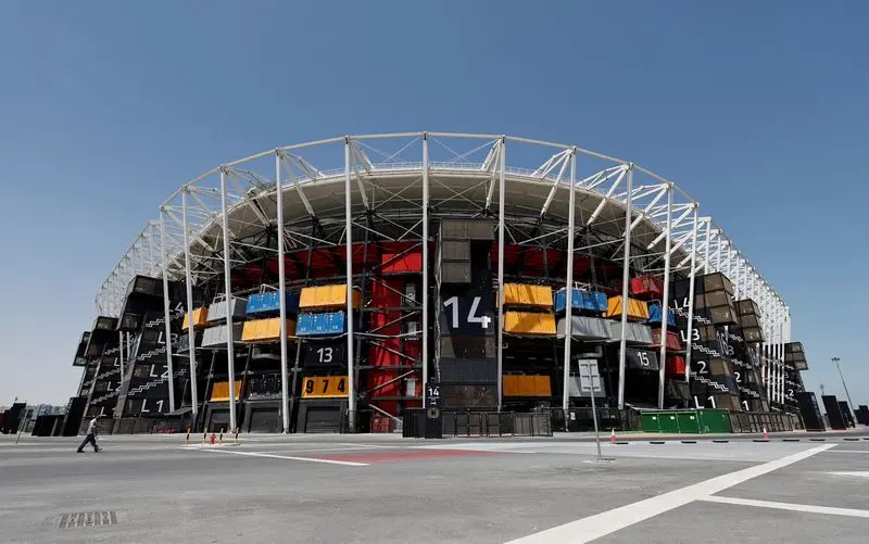 Vista fuera del estadio general 974, para el Mundial de Qatar 2022 
 / REUTERS