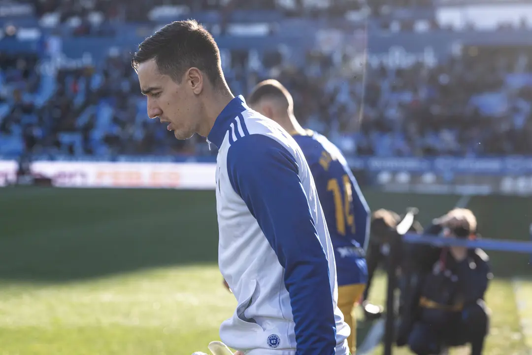 Edgar Bad&iacute;a con el Real Zaragoza / MARCOS CEBRI&Aacute;N