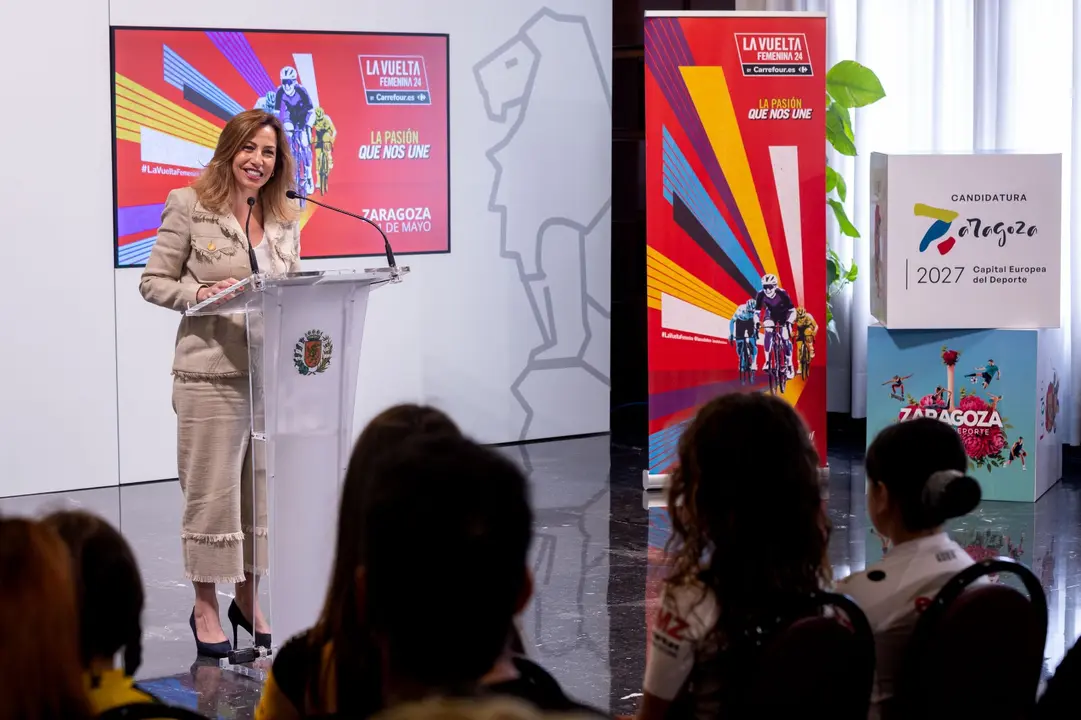Natalia Chueca en la presentaci&oacute;n de la Vuelta Femenina / MIGUEL G GARC&Iacute;A
