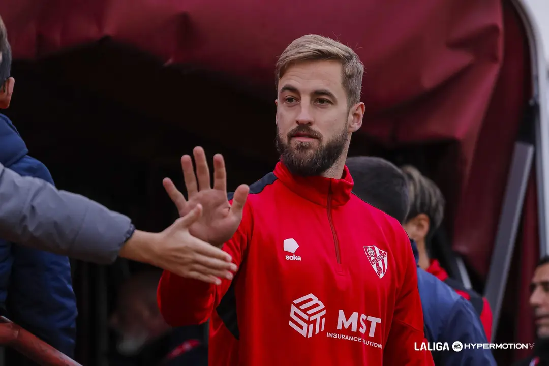 Jorge Pulido con la SD Huesca / LFP
