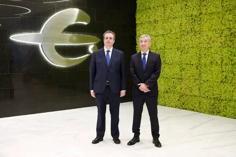 El presidente de Ibercaja Banco, Francisco Serrano (izqda) y el CEO de Ibercaja Banco, V&iacute;ctor Iglesias / Ibercaja Banco