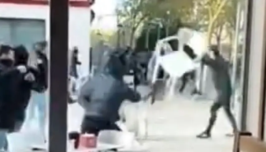 Imagen del enfrentamiento entre 'Ligallo' y `Resaca Castellana' en noviembre de 2022 en Burgos /Redes Sociales