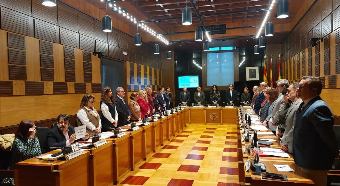 Pleno del Ayuntamiento de Huesca del pasado mes de marzo