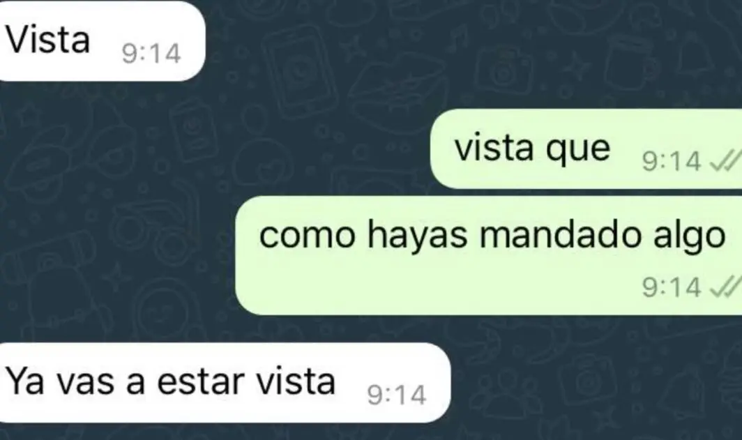 Secuencia  recreada de las conversaciones de ambos tras enterarse ella del env&iacute;o del v&iacute;deo /H,A,