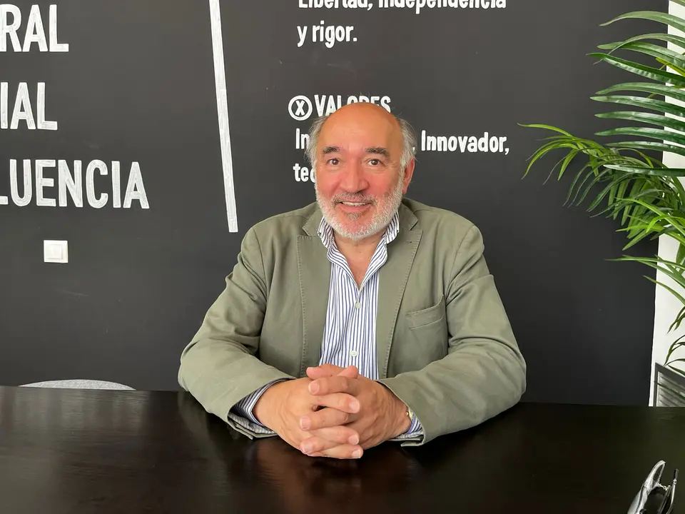 El alcalde de Calatayud, Jos&eacute; Manuel Aranda, en la redacci&oacute;n de HOY ARAG&Oacute;N. / M. N.