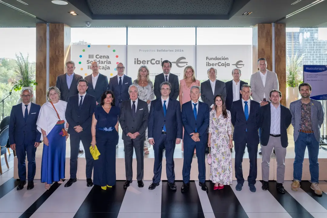 III Cena Solidaria Ibercaja en el complejo Aura de Zaragoza.