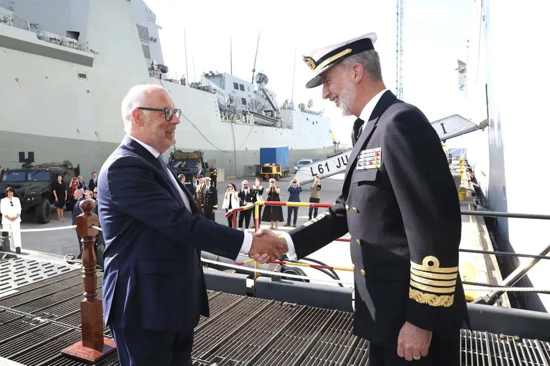 El Rey Felipe VI recibe al presidente de Estonia, Alar Karis. Casa de S.M. EL REY