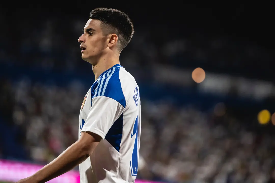 Sergio Bermejo con el Real Zaragoza / MARCOS CEBRI&Aacute;N