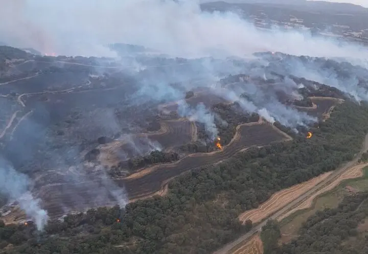 Incendio en Luesia el a&ntilde;o pasado.