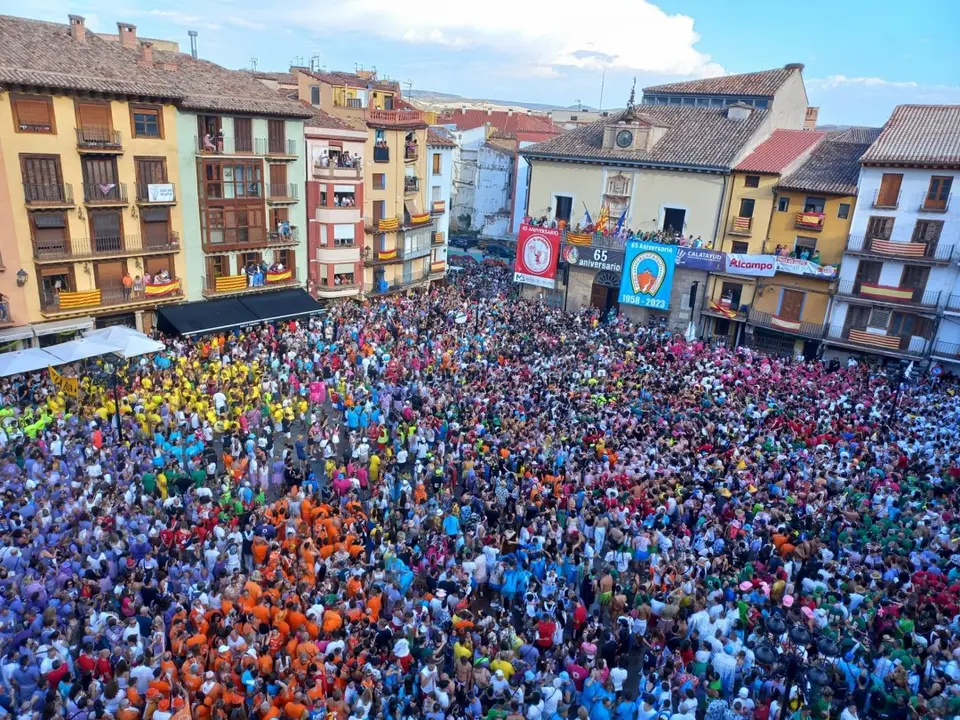 Imagen de archivo del chupinazo de las fiestas de San Roque de Calatayud.