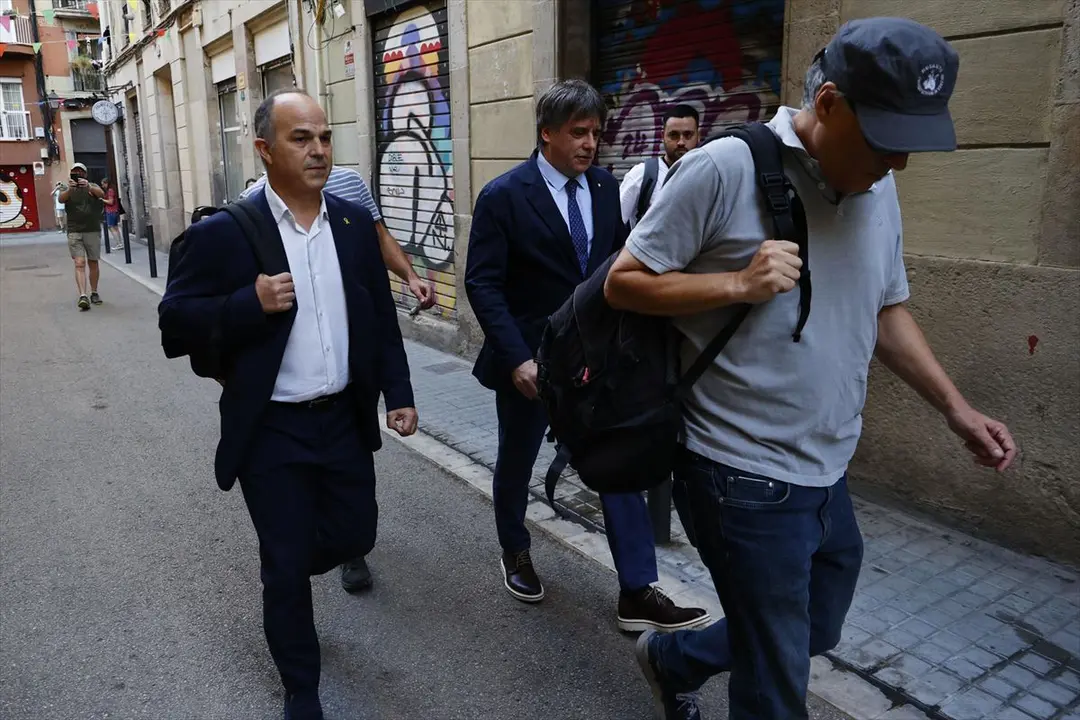 Jordi Turull y Puigdemont en Barcelona