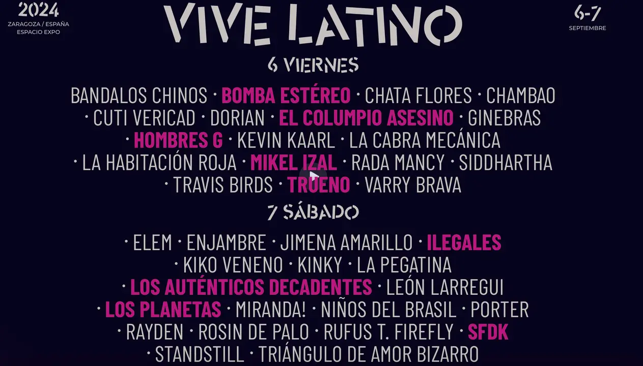 Cartel Festival Vive Latino 2024