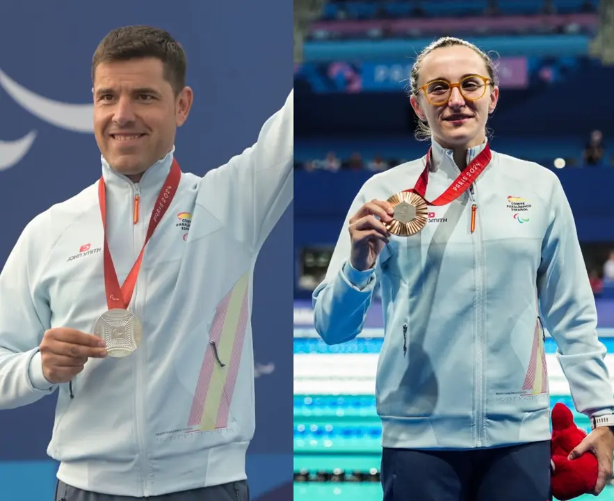 Eduardo Santas y Mar&iacute;a Delgado en los Juegos Paral&iacute;mpicos de Par&iacute;s