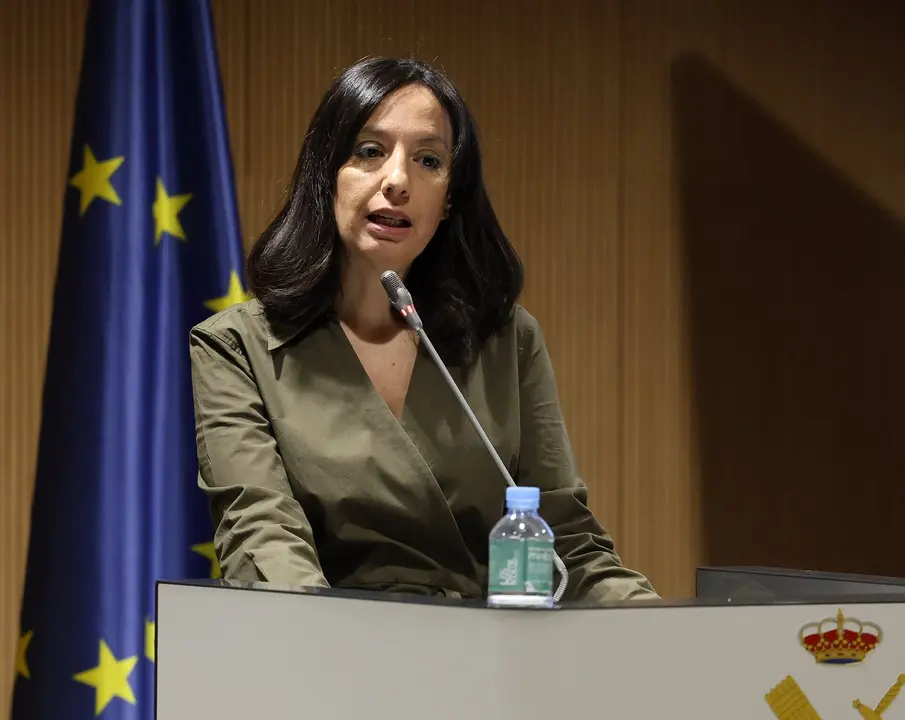 Mercedes Gonz&aacute;lez en un acto en su etapa como directora general de la Guardia Civil.