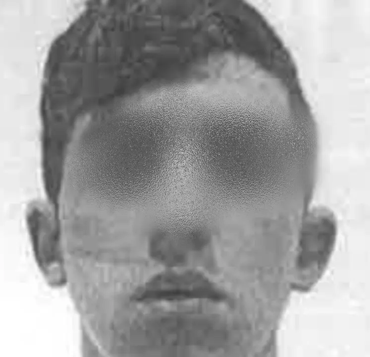 Imagen del rostro de R.R. en una de sus &uacute;ltimas detenciones en Zaragoza /Cedida a H.A.0