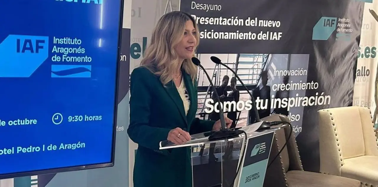 La vicepresidenta del Gobierno de Arag&oacute;n, Mar Vaquero, durante el acto del IAF en Huesca / DGA