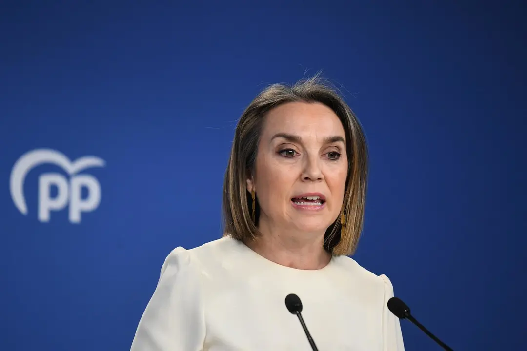 La secretaria general del PP, Cuca Gamarra, durante una rueda de prensa sobre asuntos de actualidad pol&iacute;tica, en la sede Nacional del PP, a 11 de marzo de 2024, en Madrid (Espa&ntilde;a). - Fernando S&aacute;nchez