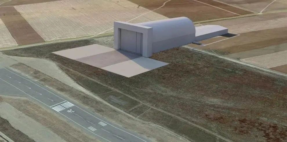 Imagen recreada del nuevo hangar para dirigibles estratosf&eacute;ricos / S.E.