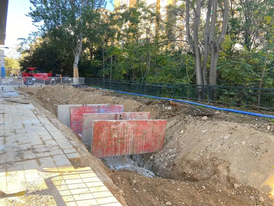 Obras del Huerva junto al puente del Emperador Augusto. HA