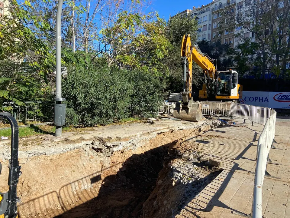 Obras del Huerva junto al puente del Emperador Augusto. HA
