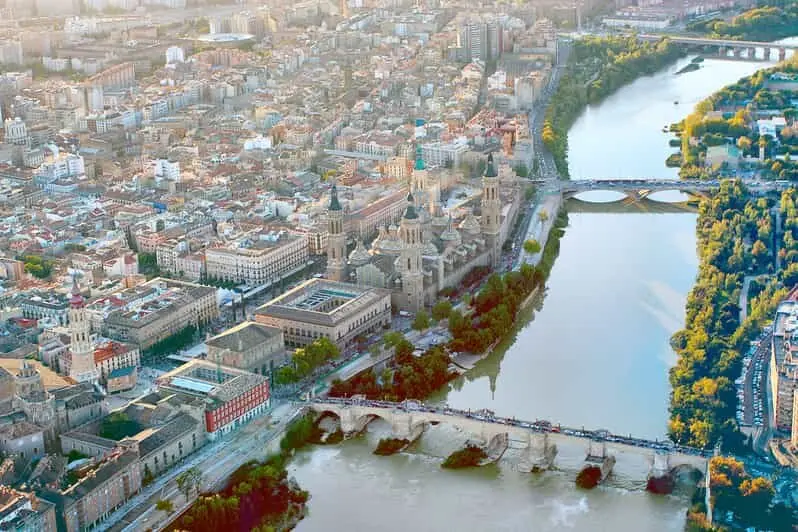 Vista de la ciudad de Zaragoza.