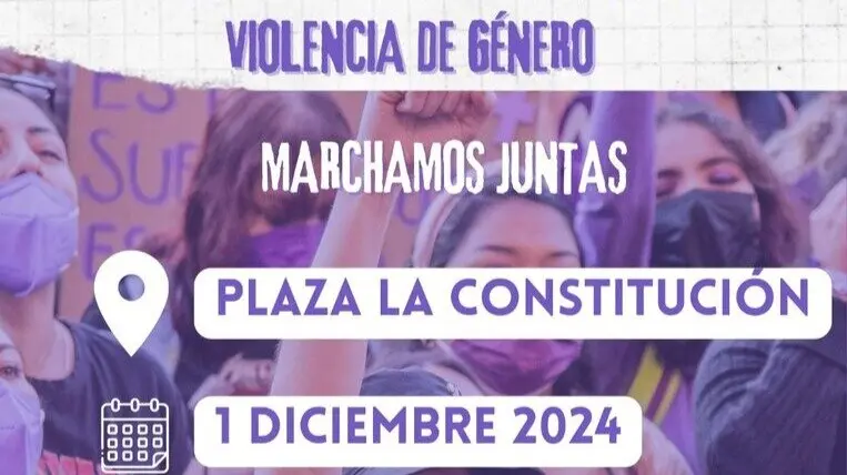 Cartel de la IX Marcha Popular contra la Violencia de G&eacute;nero en La Almunia de Do&ntilde;a Godina. / HA