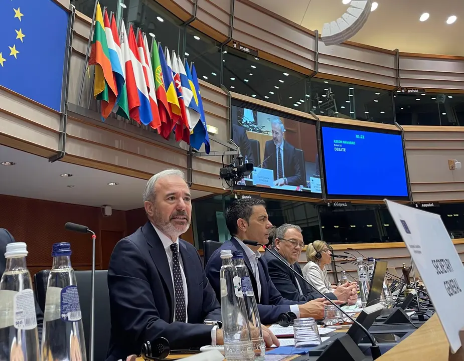 El presidente de Arag&oacute;n, Jorge Azc&oacute;n, en Bruselas